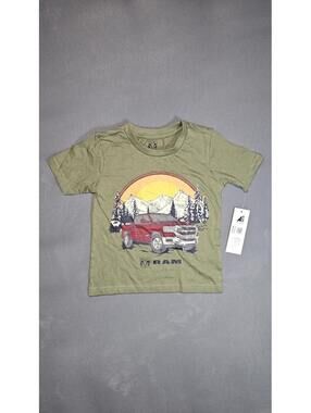 Ram Kids Green T-Shirt Size XS 4/5 New Graphic Truck Tee